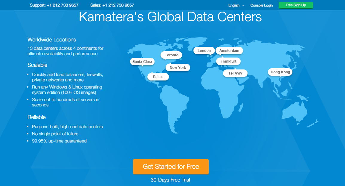 Centros de datos mundiales de Kamatera - servicio de hosting MySQL