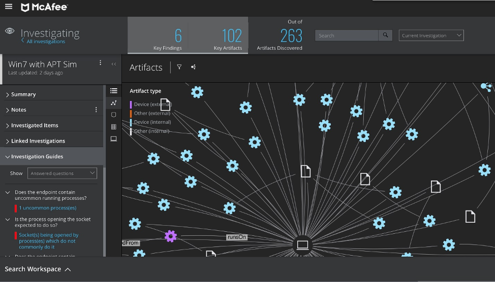 Herramientas EDR para detectar ataques cibernéticos - McAfee MVISION