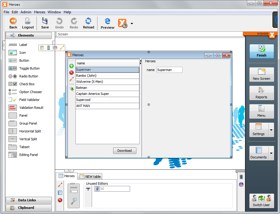 Herramientas low code - VisionX