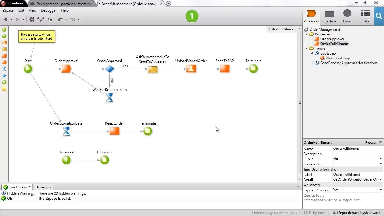 Plataformas low code - IDE de OutSystems