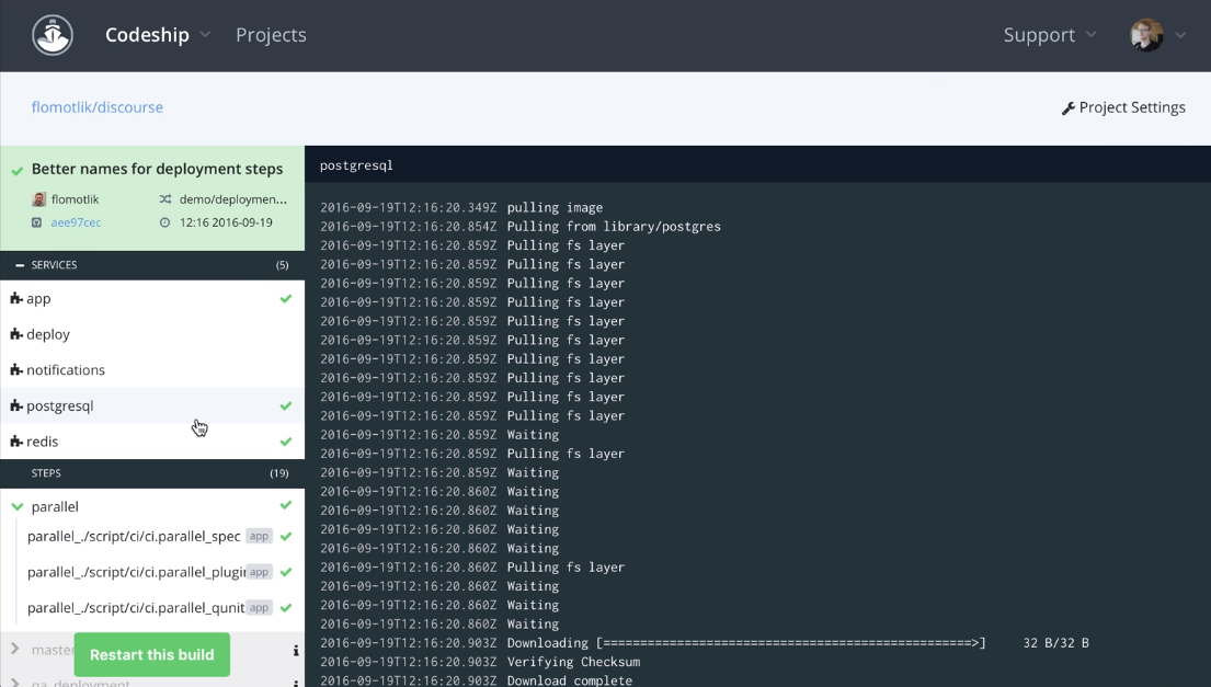Herramientas de integración continua - CodeShip