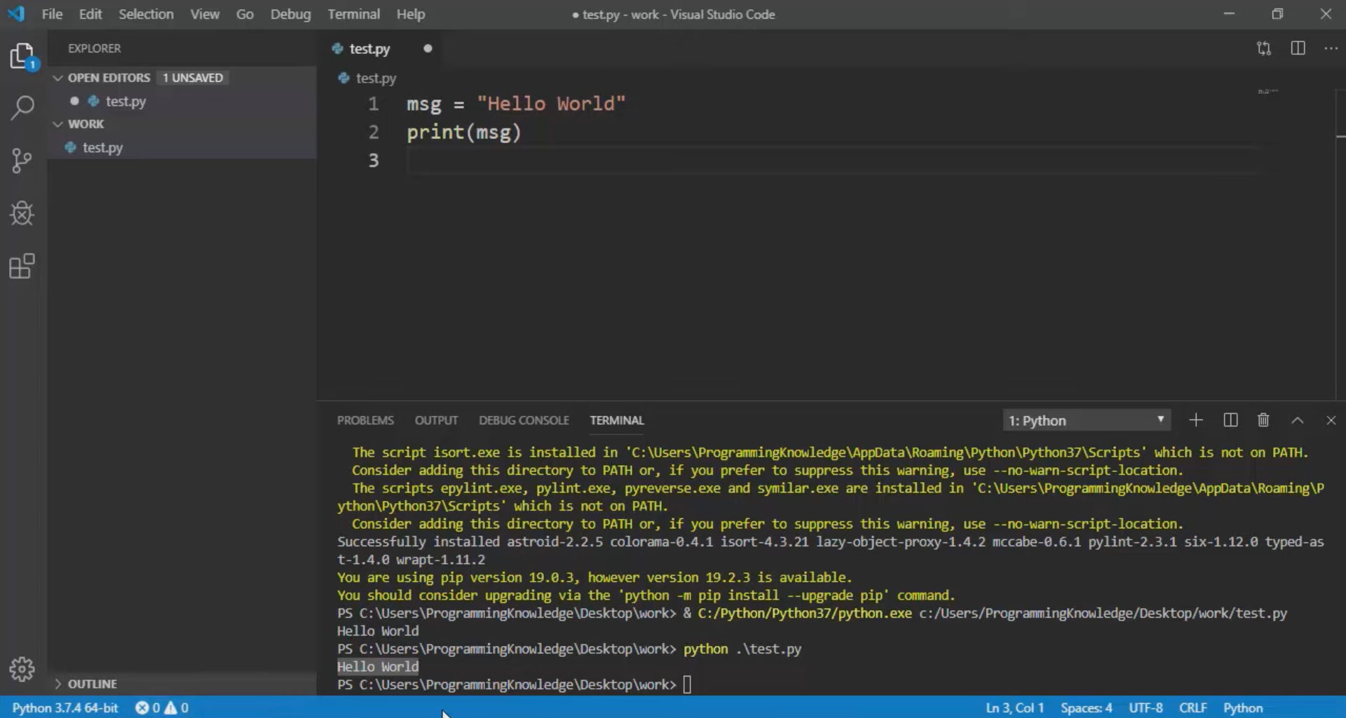 Programando Python en VS Code